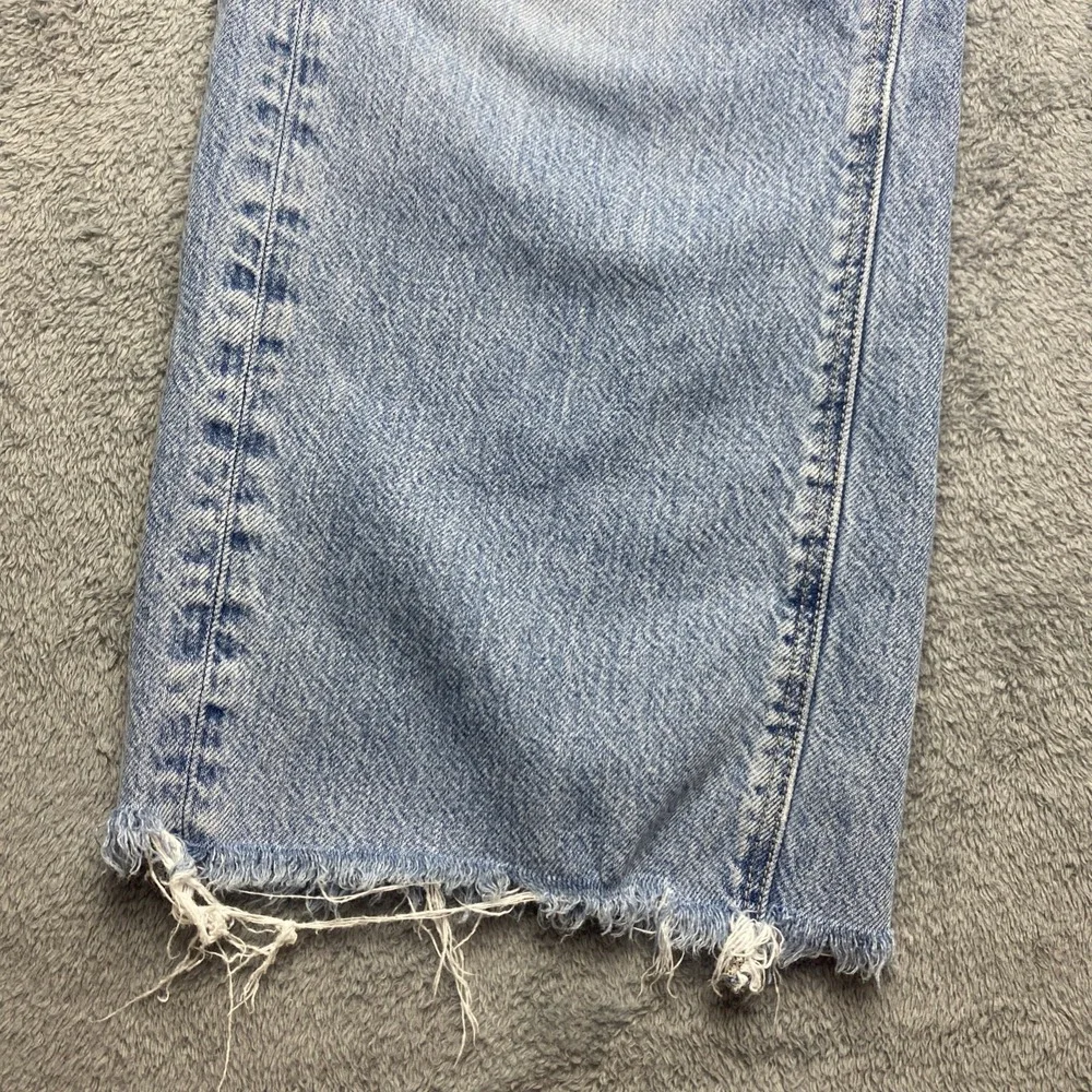 American Eagle Jeans Womens Size 0 Blue Super High Rise Baggy Wide Leg, Denim - Picture 3 of 16